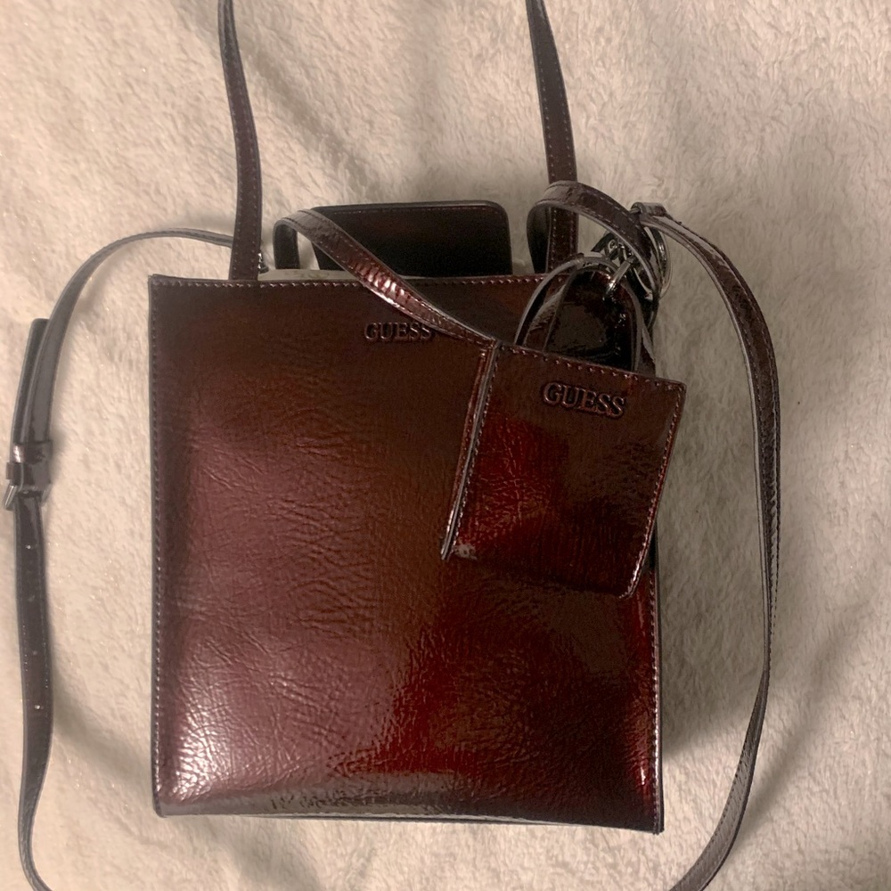 Guess maroon crossbody bag